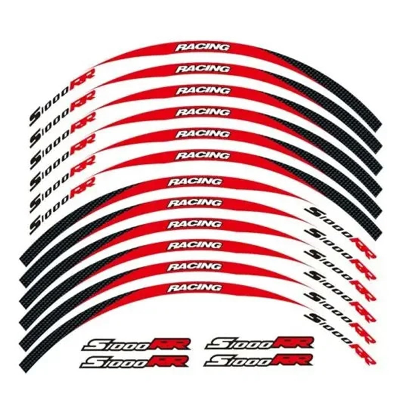 HBJzxlOK Für S1000RR S 1000RR 2009-2022 Motorrad Felge Streifen Decals Band Aufkleber Reflektierende(Color 4) von HBJzxlOK