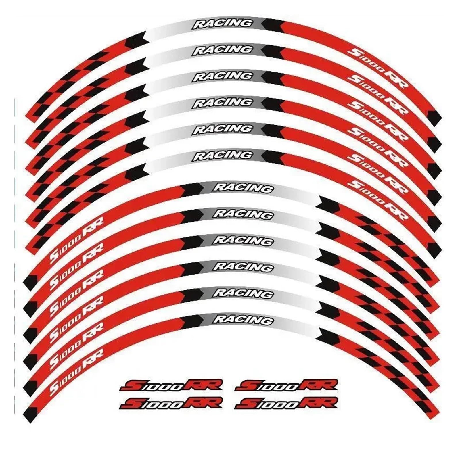 HBJzxlOK Für S1000RR S 1000RR 2009-2022 Motorrad Felge Streifen Decals Band Aufkleber Reflektierende(Color 6) von HBJzxlOK