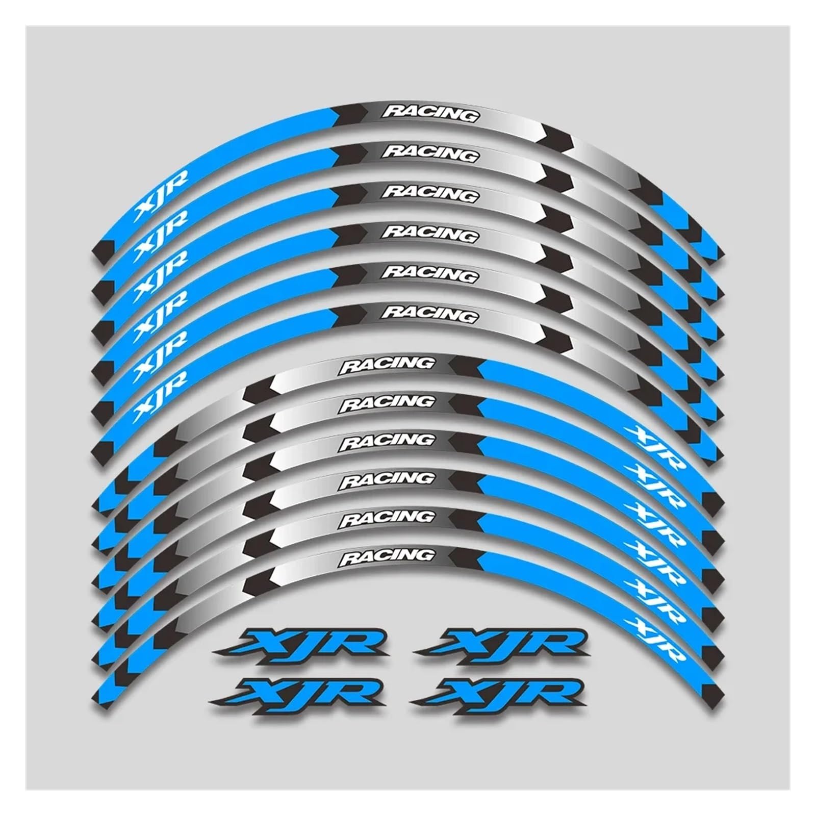 HBJzxlOK Für Y&AMAHA für XJR400 für XJR1200 für XJR1300 XJR 400 1200 1300 Motorradaufkleber Räder Nabe Reflektierende Streifen Felgenaufkleber Band(1 Style A Bule) von HBJzxlOK