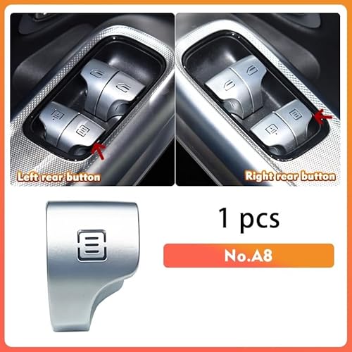 Glasheber-Taste Controller für/Fit for Mercedes W206 W254 W214 Auto Power Fenster Schalter Taste Abdeckung Kappe for Benz CE GLC Klasse Coupe C200 e260 GLC300 2069008815(No.8) von HBUXGF