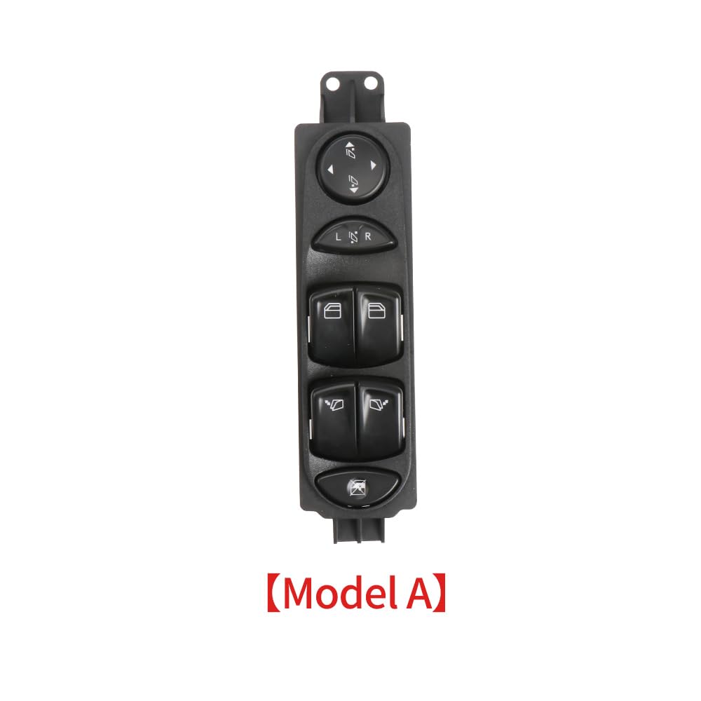 Glasheber-Taste Controller für/Passend for Mercedes W639 W636, Auto-Fronttür, elektrischer Fensterheberschalter, Hauptfenster-Steuerschalter, for Benz Vito Viano 2006–2012(Model A) von HBUXGF