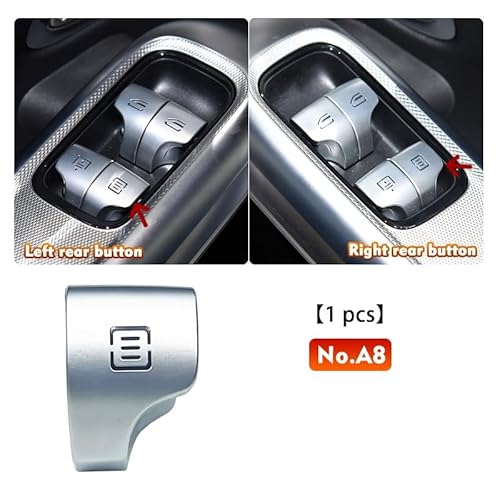 Glasheber-Taste Controller für Auto Fenster Schalter Reparatur Taste Abdeckung Fahrzeug Tür Glas Control Schalter Schlüssel Kappe/Fit for Mercedes Benz W214 E Klasse EQE SUV2024(No.A8) von HBUXGF