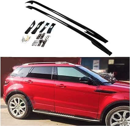 2 Stück Autodachträger Längsstange für L-and Rover Range Rover Evoque 2014-2018, Dachträger vertikale Stange Camping Transport DachbüGel Gepäckträger Zubehör,A von HCELET