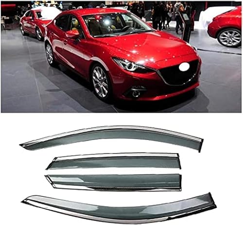 4 Stück Auto Windabweiser Regenabweiser für Mazda3 2014-2017, Autofenster Regenschutz Sonnenschutz von HCELET