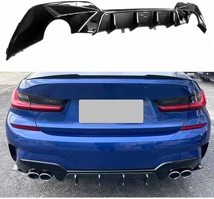 Auto Heck Diffusor für B-MW New 3 Series G20 G28 2020-2022, Heckstoßstangenabdeckung Unterlippe Spoiler Schutzhaube von HCELET