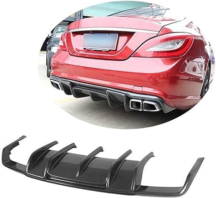 Auto Heck Diffusor für Benz CLS Class W218 CLS300 CLS350 Sport CLS63 AMG Sedan 2011-2014, Heckstoßstangenabdeckung Unterlippe Spoiler Schutzhaube von HCELET