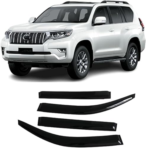 HCGLED 4 Stück Auto Autofenster Windabweiser für Land Cruiser Prado 150 Fj150 2010-2016 2017 2018 2019 2020, Winddichter Regenschutz,Autofenster zubehör von HCGLED