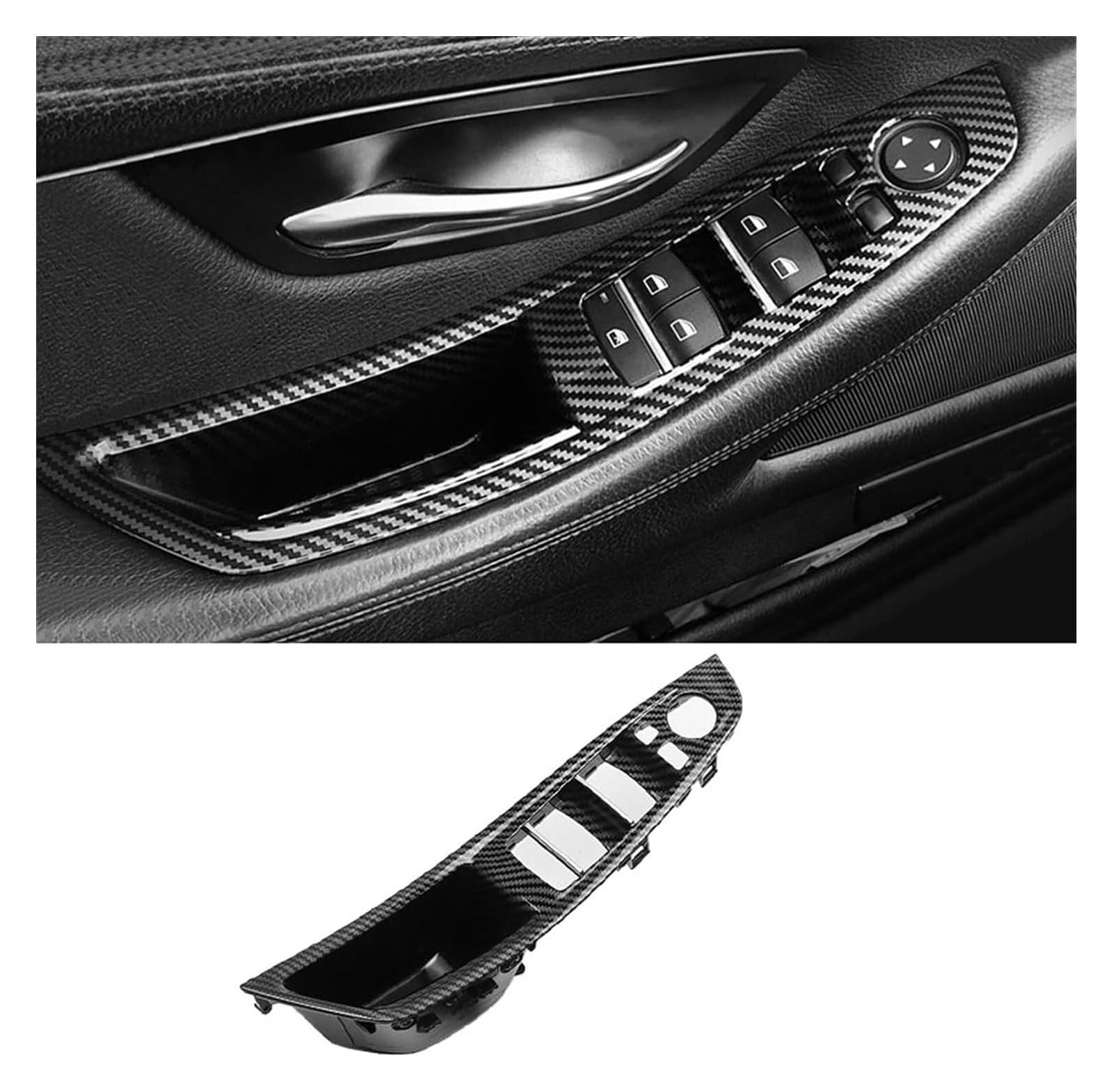 Autotürgriff Innenraum Für 5 Series F10 2011-2016 Auto-Innenverkleidung Tür-Zuggriffabdeckung Innentür-Zuggriff Ersetzen(1pcs Carbon Fiber) von HCKCLMBMZW