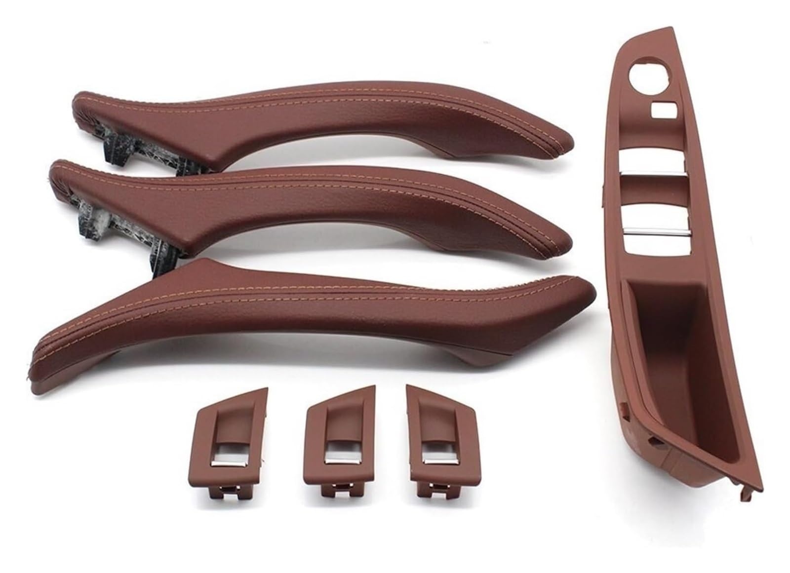 Autotürgriff Innenraum Für 5er F10 F11 523i 525i 528i 530 Autoinnenraum Ledertürgriffbaugruppe RHD-Fahrer 7-teiliges Set(Model B Redbrown) von HCKCLMBMZW