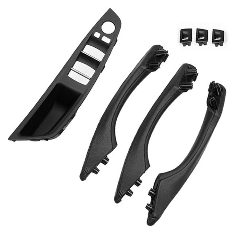 Autotürgriff Innenraum Für 5er F10 F11 F18 520i 525i 528i 530i 2010-2017 LHD Lederarmlehne Innentürgriff Montageplatte Pull Trim(Svart) von HCKCLMBMZW