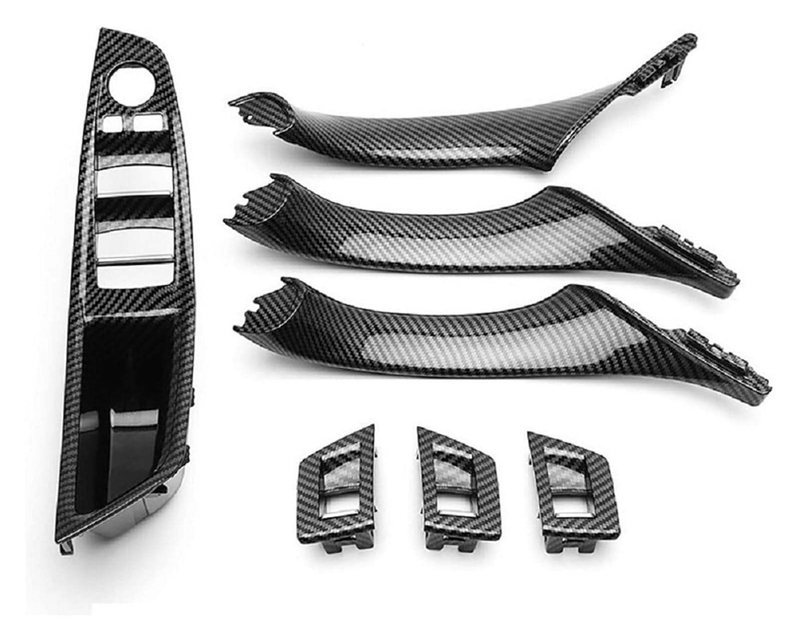 Autotürgriff Innenraum Für 5er F10 F18 Linkslenker 2010-2016 Autoinnentürgriffplatte Dekorative Abdeckung(Carbon Fiber Pattern) von HCKCLMBMZW