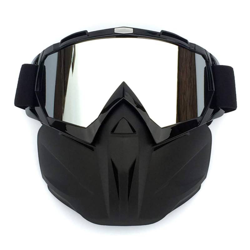 HCMAX Motorrad Schutzbrillen Brille Abnehmbare Gesichtsmaske Helm Nebelfest Winddicht Fahrradbrille zum Offroad Reiten Passen Männer Frau von HCMAX