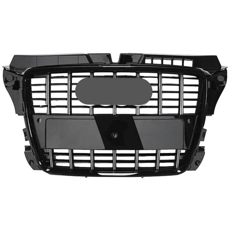 Kompatibel mit RS3 Style Front Sport Hex Mesh Wabenhaube Grill kompatibel mit Audi A3/S3 8P 2009 2010 2011 2012 2013 ChromeEmblem von HCPAF