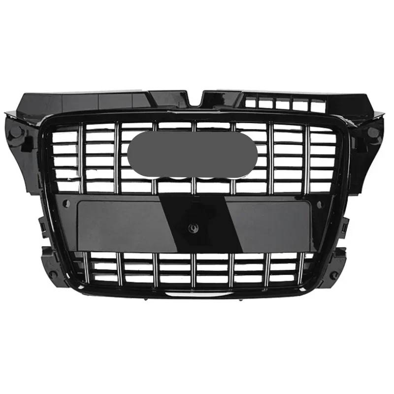 Kompatibel mit S3 Style Front Sport Hex Mesh Wabenhaube Grill Kompatibel mit Audi A3/S3 8P 2009 2010 2011 2012 2013 ChromeEmblem von HCPAF