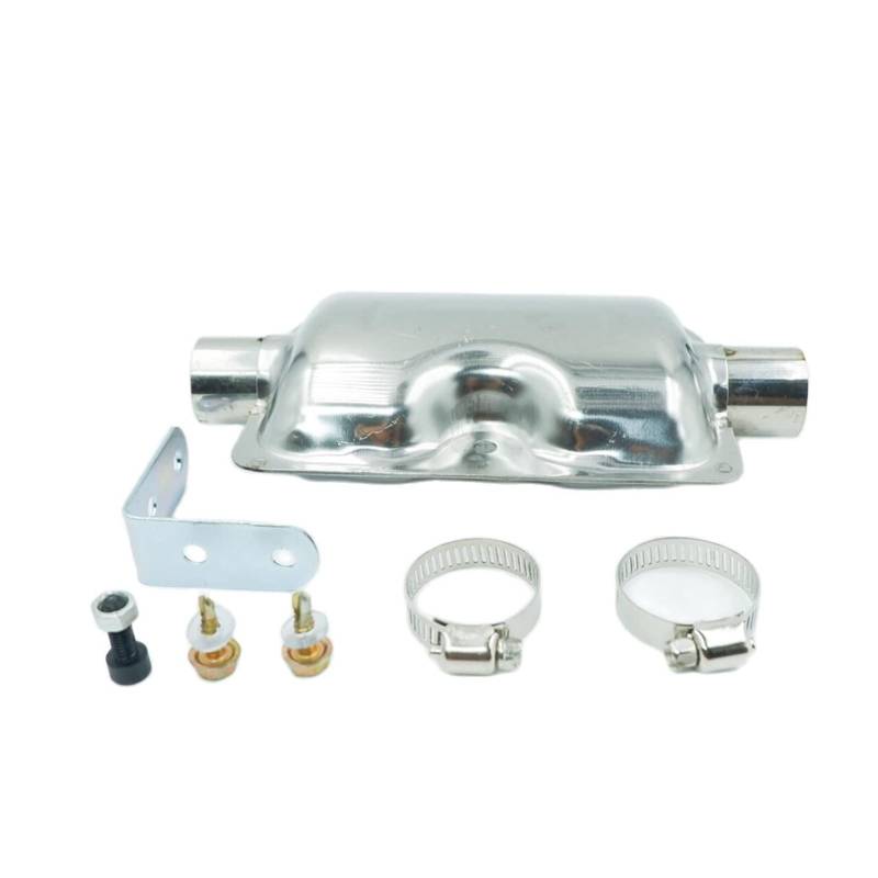 HCPGBGLBTF 24mm Schalldämpfer Schalldämpfer + Klemme + Halterung Auto Air Diesel Parkheizung Auspuffrohr Edelstahl Fit for Webasto Fit for Eberspacher Heizungsteile und Zubehör von HCPGBGLBTF