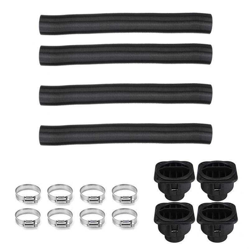 HCPGBGLBTF 4Sets 42mm Auto Heizung Kanalleitung 32-80cm Luftdieselheizung Kanal Lüftungsauslass Stecker W/Clips for LKW Van Camper Heizungsteile und Zubehör von HCPGBGLBTF