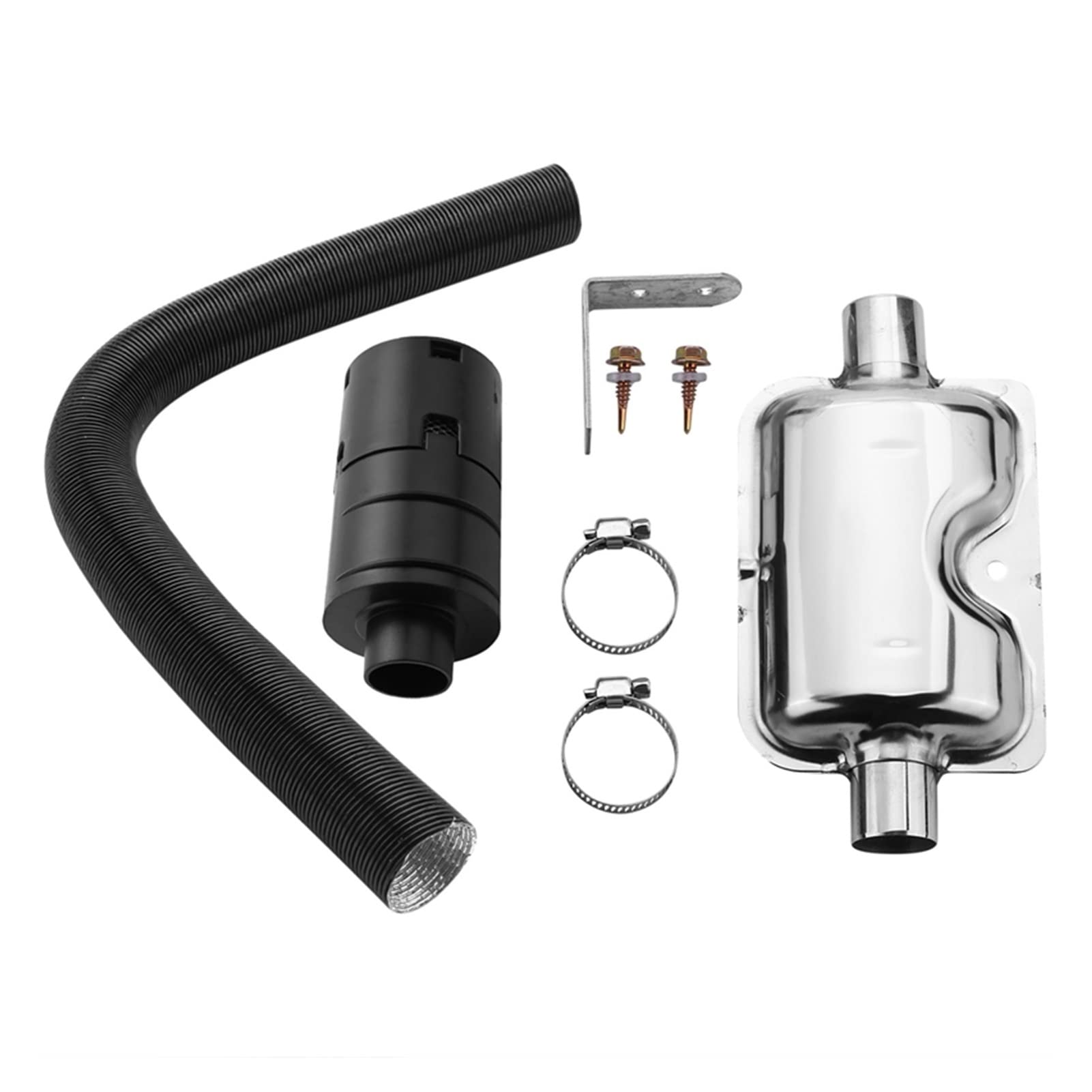 HCPGBGLBTF 5 stücke Auto Luftdiesel Parkheizung Auspuffschalldämpfer + Filter + Verbrennung Lufteinlassfilter Rohrschellen Fit for Webasto Fit for Eberspacher Heizungsteile und Zubehör von HCPGBGLBTF