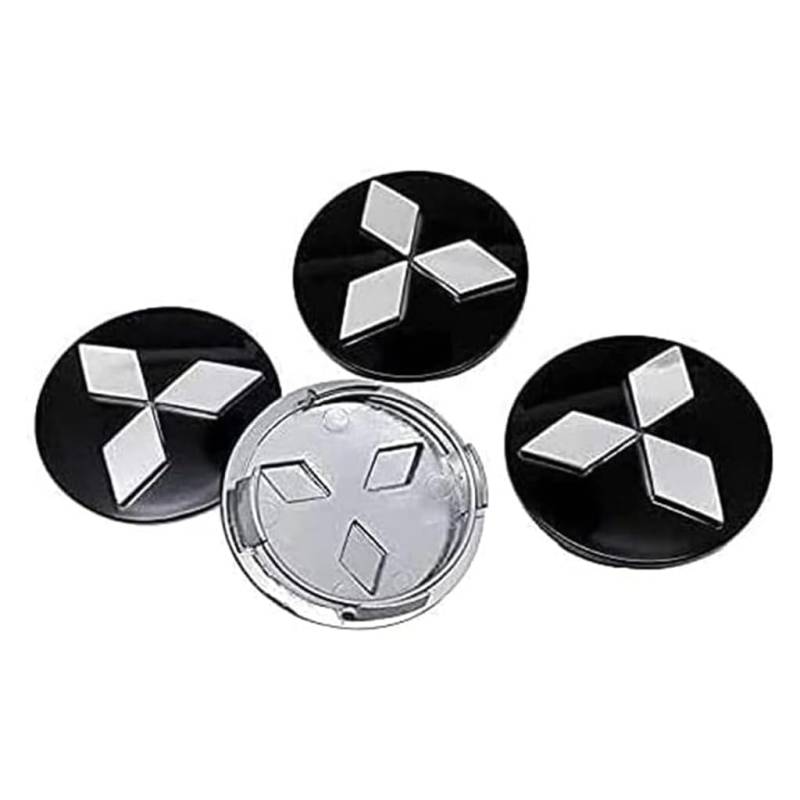 4 Stück Nabendeckel für Mitsubishi ASX Lancer Outlander Eclipse Pajero 60mm, Radnabenkappen Felgendeckel Felgenkappen Nabenkappen Wheel Caps Radnabenabdeckung Radkappen Auto Zubehör von HCXYSZLB