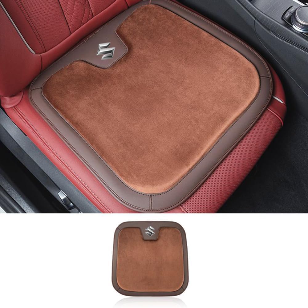 HCXYSZLB Auto Sitzbezüge Sets für Suzuki Reno S-Presso, Winter Warme Sitzbezug Autositzbezüge Dicken Auto Sitzauflage Sitzschoner Sitzauflagen Innenraum Zubehör,A-Brown von HCXYSZLB