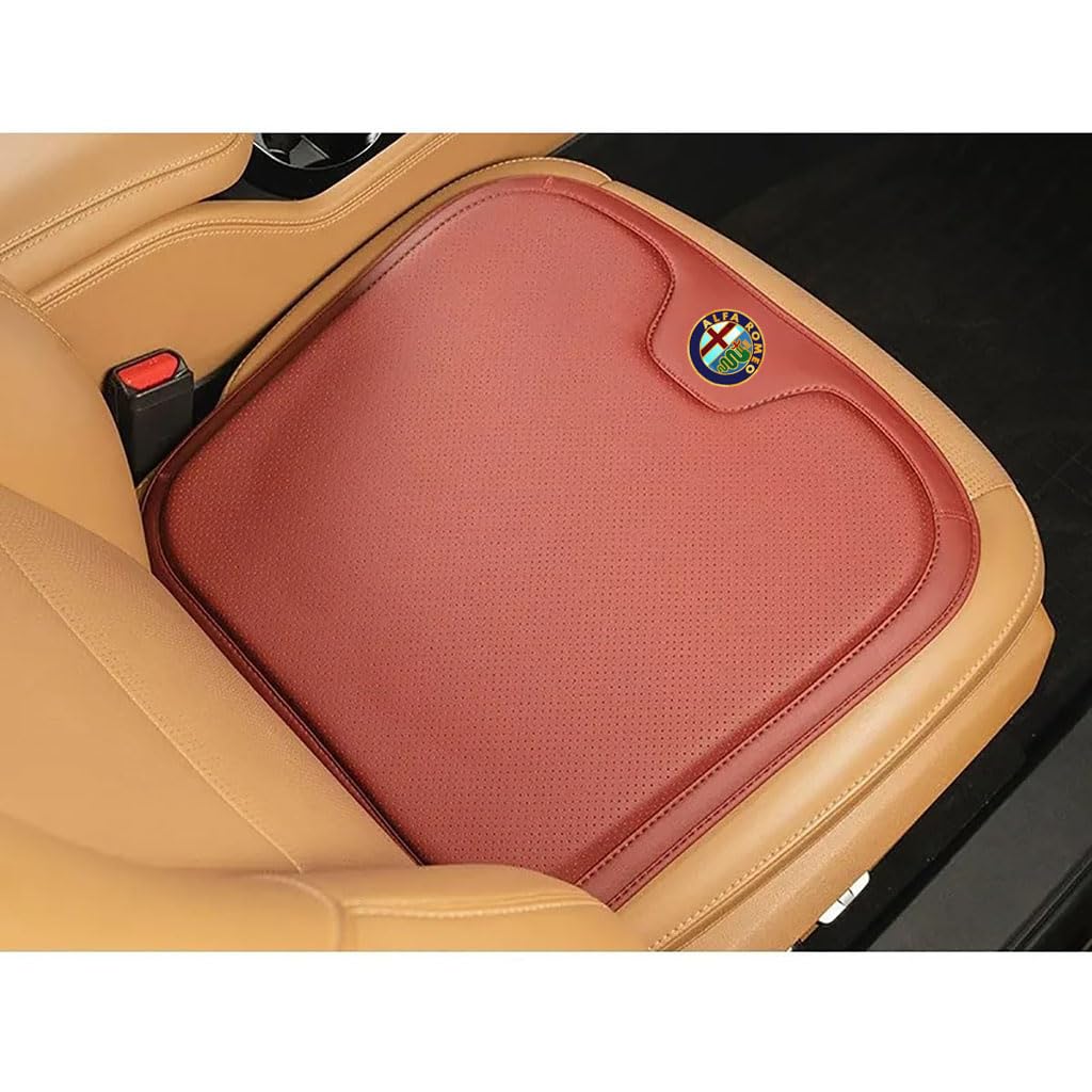 HCXYSZLB Sitzkissen Auto für Alfa Romeo 159 2006-2011, Anti Rutsch Autositzkissen für Vordersitze Weich Atmungsaktiv Sitzauflage Autositzschoner Stuhlkissen Auto Zubehör,A-Red von HCXYSZLB