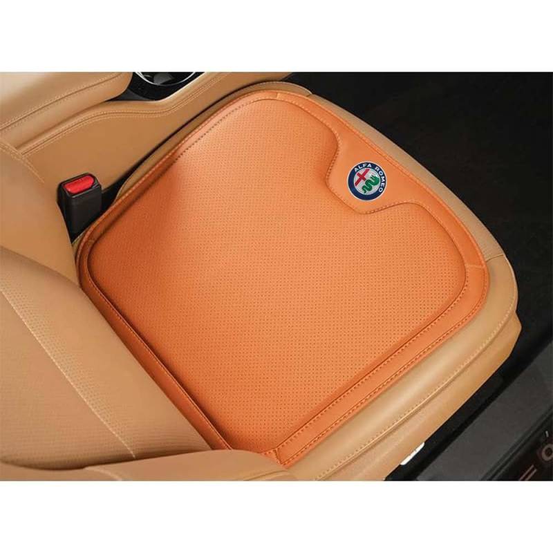 HCXYSZLB Sitzkissen Auto für Alfa Romeo Spider 2006-2010, Anti Rutsch Autositzkissen für Vordersitze Weich Atmungsaktiv Sitzauflage Autositzschoner Stuhlkissen Auto Zubehör,A-Orange von HCXYSZLB