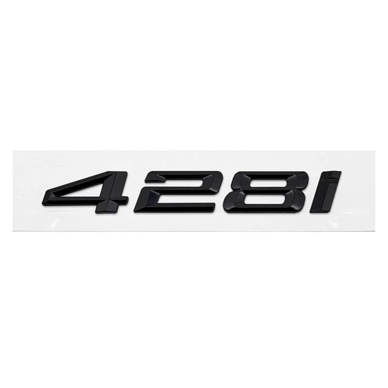 HCZION ABS Fit for BMW 4er F32 F33 F36 450i 440i 435i 430i 428i 425i 420i Brief Logo Auto Kofferraum Emblem Abzeichen Aufkleber Auto Emblem Briefe (Color : 428i-Gloss Black) von HCZION