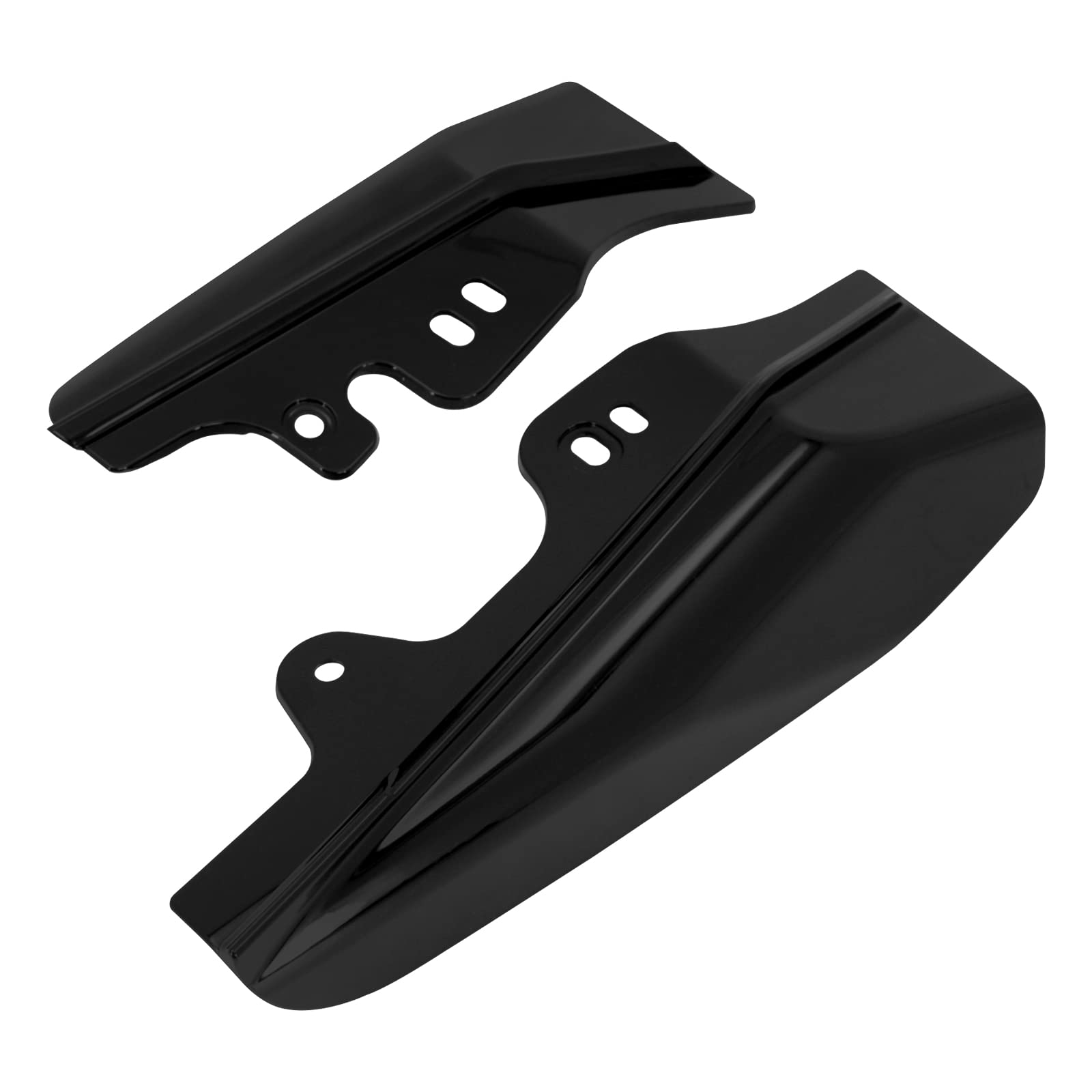 HCmotorku Motorrad Mid Frame Air Heat Deflector Passend für Harley Touring Road King Electra Glide Street Glide Road Glide Ultra Classic 2001-2008 Glänzend Schwarz von HCmotorku