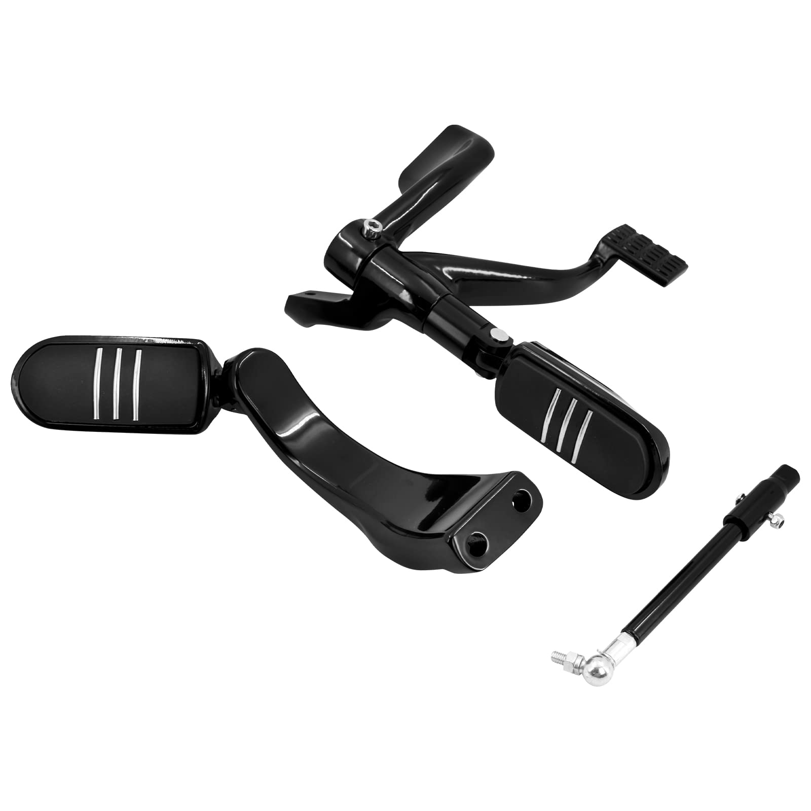 HCmotorku Motorrad Vorwärts Mid Controls Fußrasten Kit Hebelgestänge Set Fit für Harley Sportster XL 1200 883 2014-2023 Schwarz von HCmotorku