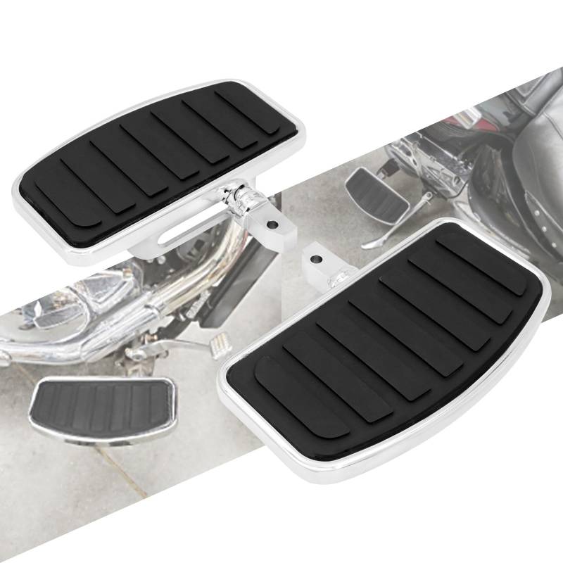 HCmotorku Motorcycle Adjustable Plank Strips, Passenger Foot Section, Wide Foot Pegs Passend für VTX 1800 1300 for Suzuki C50 VL800 VL400 von HCmotorku