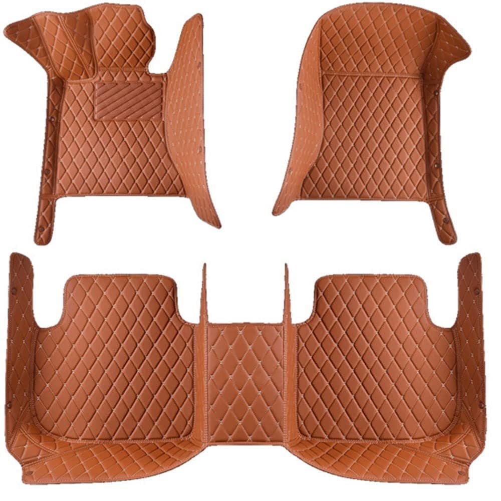 All Inclusive Autofußmatten für Honda CRV 2002 2003 2004 2005 2006 LHD, Wasserdicht und rutschfest Autoteppich, All Wetter Leder Fußmatten, Autoteppich Schutz Mats,F Brown von HDAJDWA