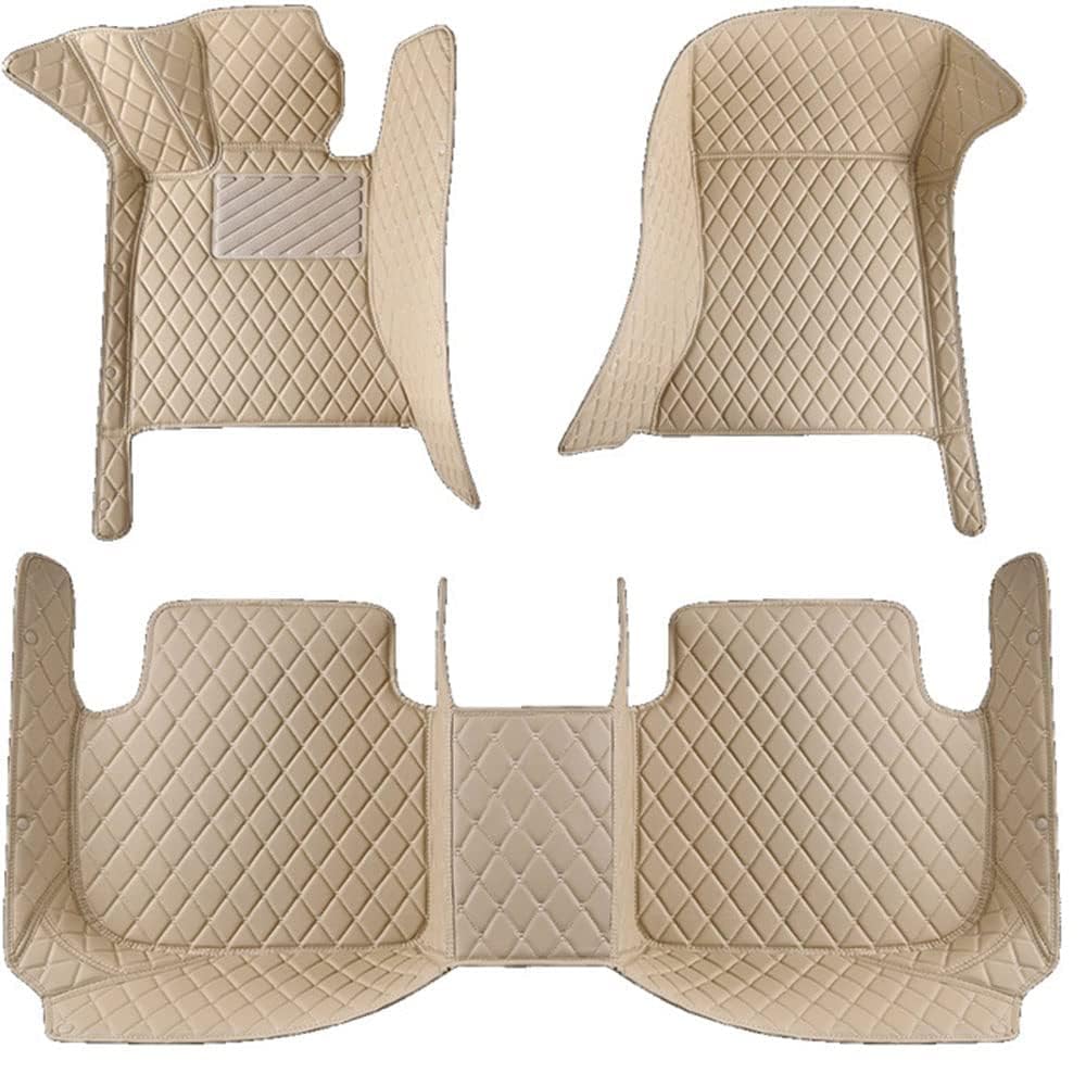 All Inclusive Autofußmatten für Honda CRV 2012 2013 2014 2015 2016 LHD, Wasserdicht und rutschfest Autoteppich, All Wetter Leder Fußmatten, Autoteppich Schutz Mats,C Beige von HDAJDWA