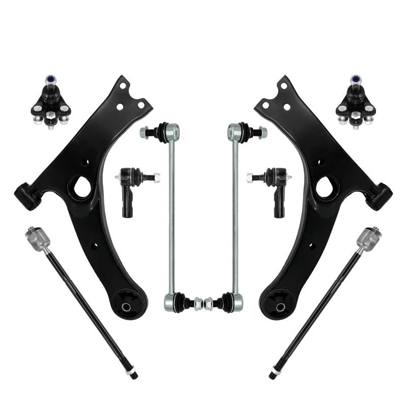 10 Stücke Front Lower Arm Kugelgelenk Stabilisator Link Außen Innen Spurstange Kompatibel for Toyota Matrix Kompatibel for Pontiac Vibe 2003-2008 von HDBDFCL