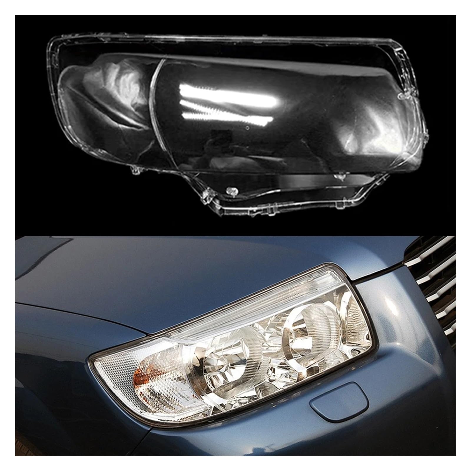 Auto-Frontglaskappen, Scheinwerferabdeckung, transparente Lampenschirmschale, Scheinwerferlinsenmaske, kompatibel mit Subaru Forester 2006 2007(Right) von HDBDFCL