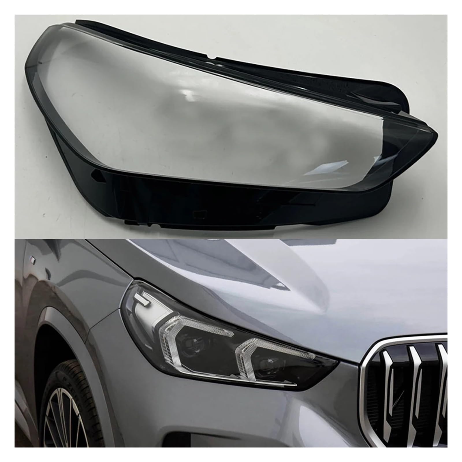 Frontscheinwerfer Lampenabdeckung Scheinwerferschale Transparente Linse Lampenschirm Kompatibel for BMW X1 2023(Right) von HDBDFCL