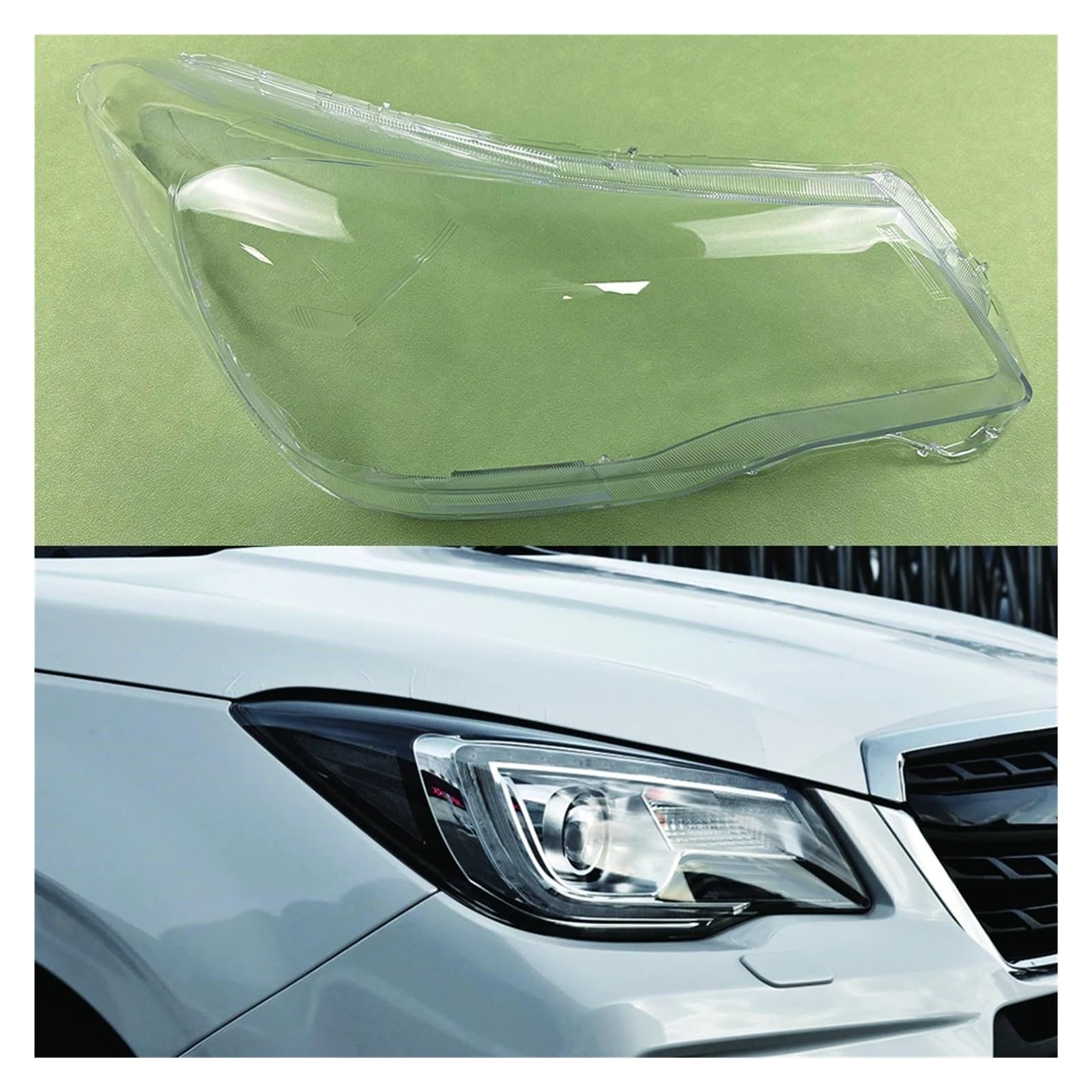 Frontscheinwerferabdeckung, transparente Maske, Scheinwerferlampenschale, Lampenschirm, kompatibel mit Subaru Forester 2013–2015(Right) von HDBDFCL