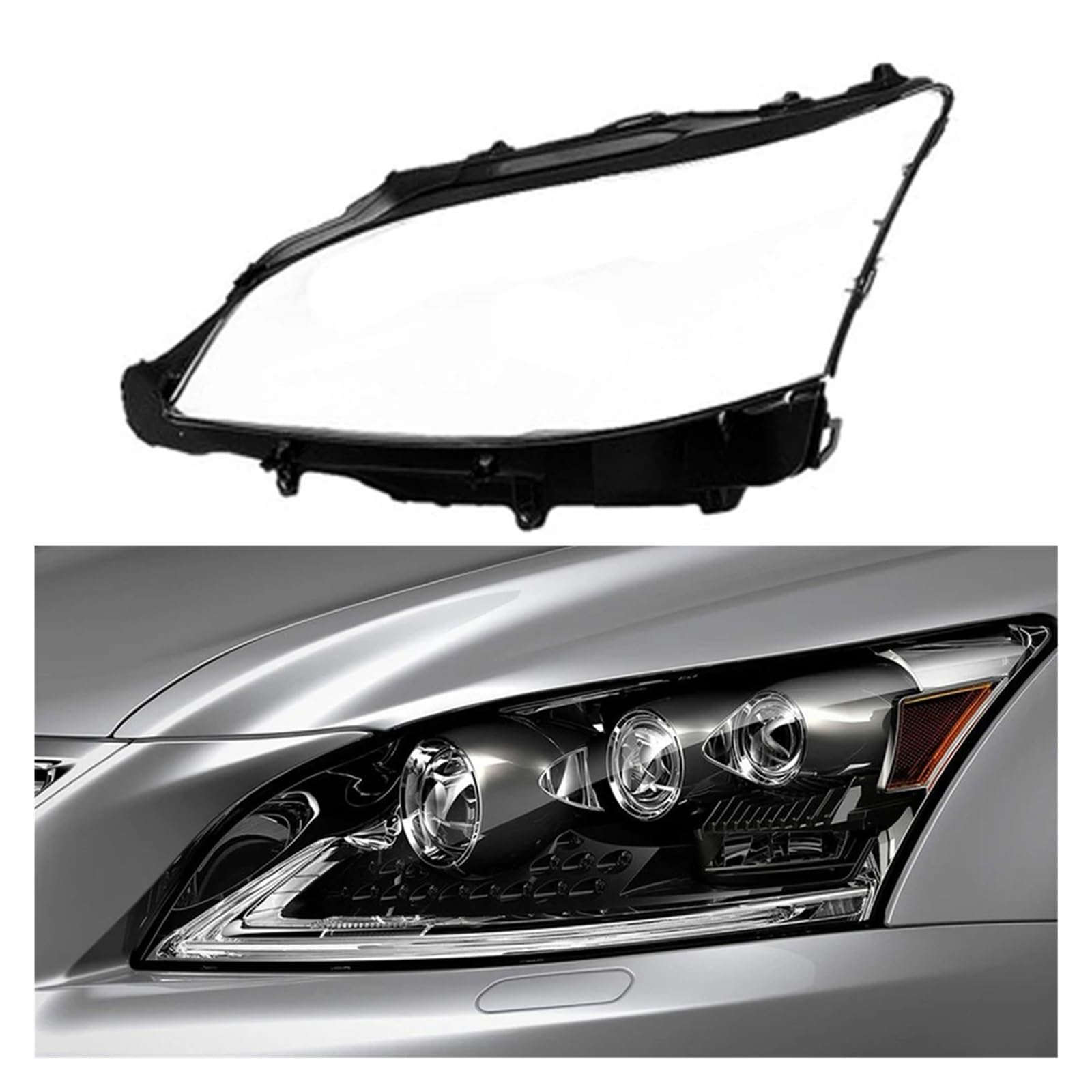 Glaslinsenschale Auto-Frontscheinwerferabdeckung Lichtkappen Transparenter Lampenschirm Autolampengehäuse Kompatibel for Lexus LS460 LS600HL 2013~2016(Left) von HDBDFCL