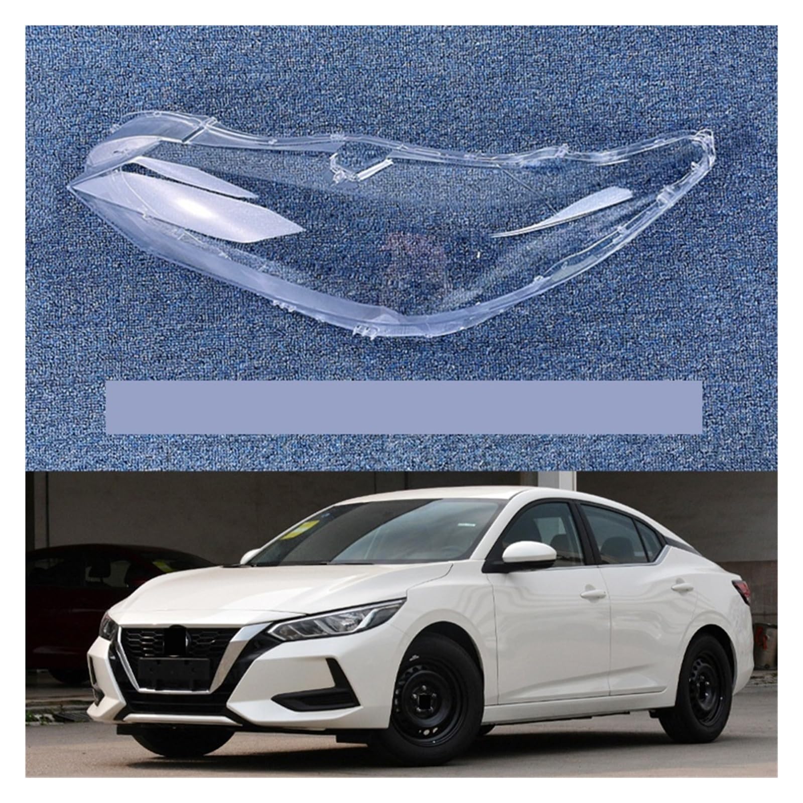 Scheinwerfergehäuse, Lampenschirm, transparente Abdeckung, Scheinwerferglas, Scheinwerferabdeckung, kompatibel mit Nissan Sentra Sylphy 2020 2021(Right) von HDBDFCL