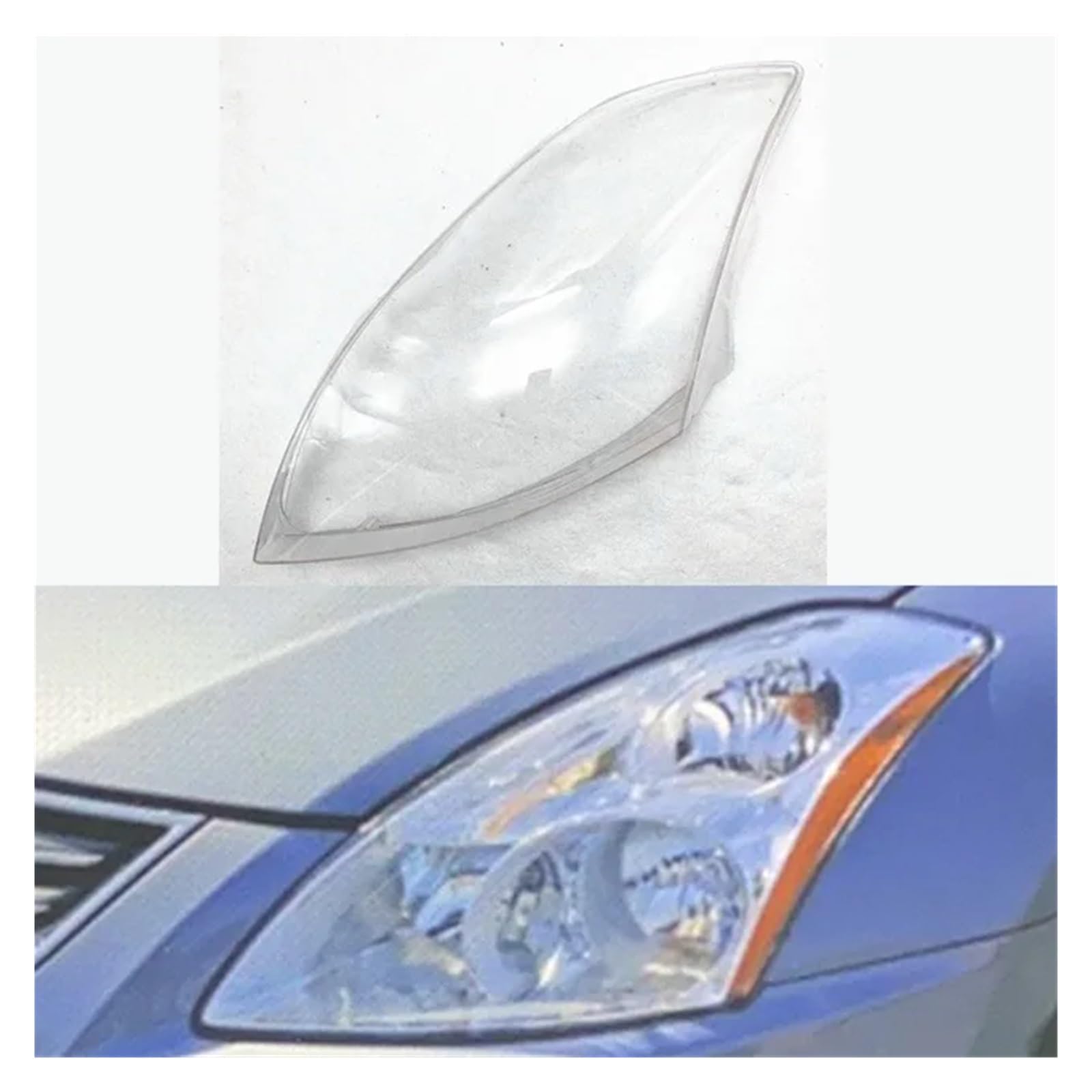 Scheinwerfergehäuse, Lampenschirm, transparente Abdeckung, Scheinwerferglas, Scheinwerferlinsenabdeckung, Lampenabdeckung, kompatibel mit Nissan Teana Altima Sedan 2008(Left) von HDBDFCL