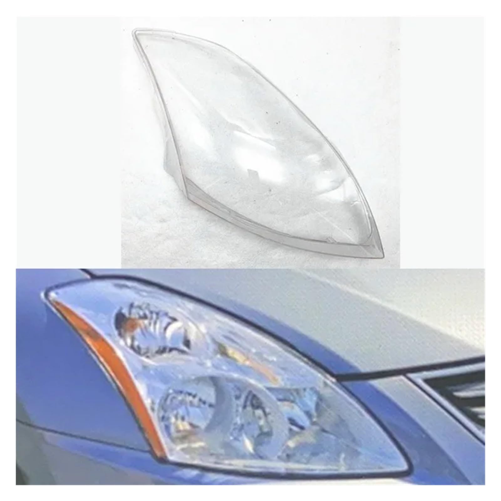 Scheinwerfergehäuse, Lampenschirm, transparente Abdeckung, Scheinwerferglas, Scheinwerferlinsenabdeckung, Lampenabdeckung, kompatibel mit Nissan Teana Altima Sedan 2008(Right) von HDBDFCL