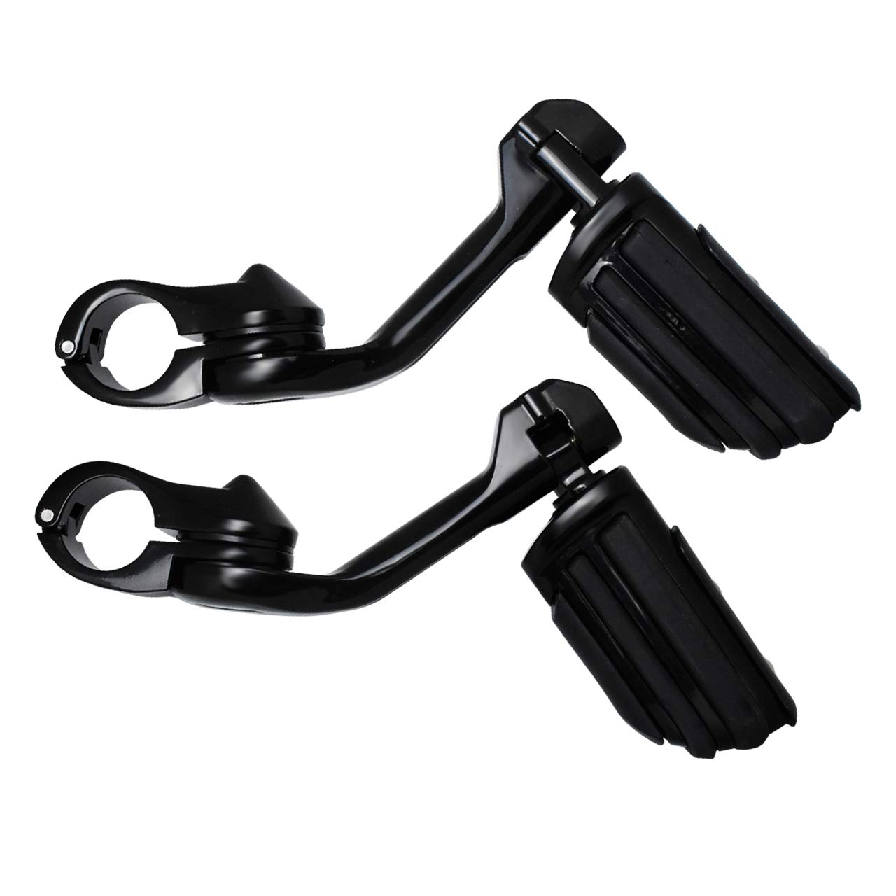 HDBUBALUS Highway Pegs lange abgewinkelte Halterung verstellbare Highway Fußrasten für 32 mm Motorschutzbügel Harley Electra Road King Street Glide von HDBUBALUS