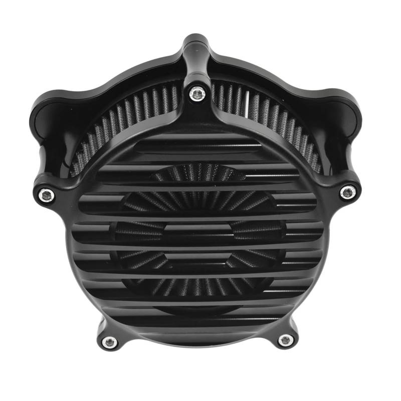 HDBUBALUS Motorcycle Black Air Filter CNC Air Cleaner Intake System Kit Fit for Harley Touring Street Glide Road Glide 08-16 Softail 16-17 Dyna von HDBUBALUS