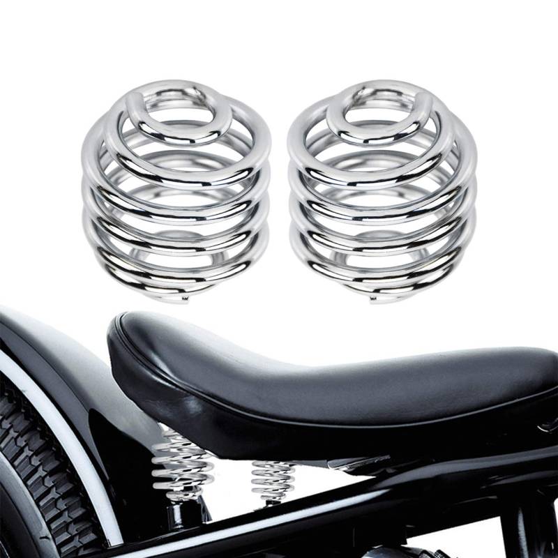 HDBUBALUS Motorcycle Solo Seat Springs Mounting 2 Inch Spring Bracket Hardware Mount Kit Fit for Harley Sportster Softail XL 883 1200 Dyna Fatboy Bobber Chrome 1 Pair von HDBUBALUS