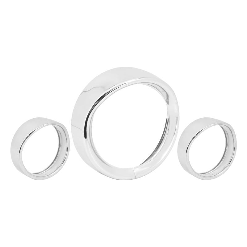 HDBUBALUS Motorrad 17,8 cm Scheinwerfer Visier Trim Ring Ring 11,4 cm Scheinwerfer Dekorieren Ring Abdeckung Scheinwerfer Abdeckung Fit Für Harley Dyna Touring Softail Road King Trike 1962-up Chrom von HDBUBALUS