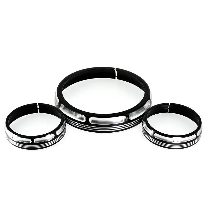 HDBUBALUS Motorrad CNC Brust 7" Scheinwerfer Trim Ring und Nebelscheinwerfer Edge Cover für Harley Touring Street Glide Road King von HDBUBALUS