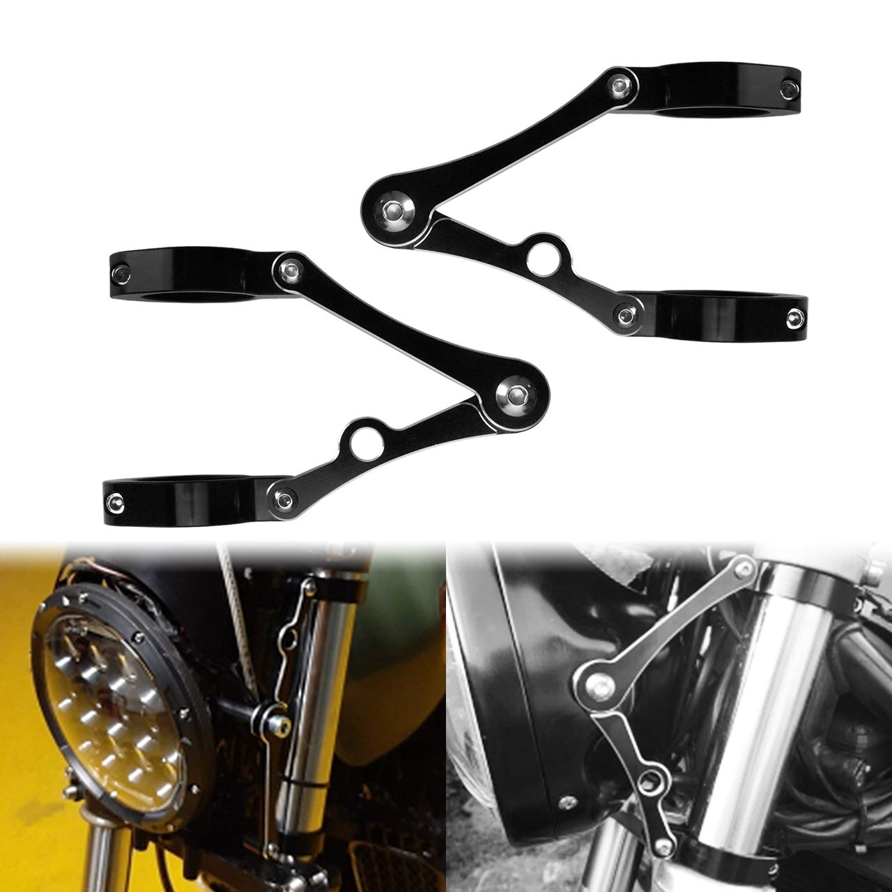 HDBUBALUS Motorrad-Scheinwerferhalterung, Klemme, 39–41 mm, Gabelrohr-Halterung, passend für Harley Sportster XL Dyna Cafe Racer Chopper Bobber von HDBUBALUS