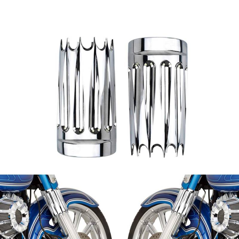 HDBUBALUS Obere Gabelschieberabdeckungen passend für Harley Touring Road King Street Electra Glide 1984–2013 Chrom von HDBUBALUS