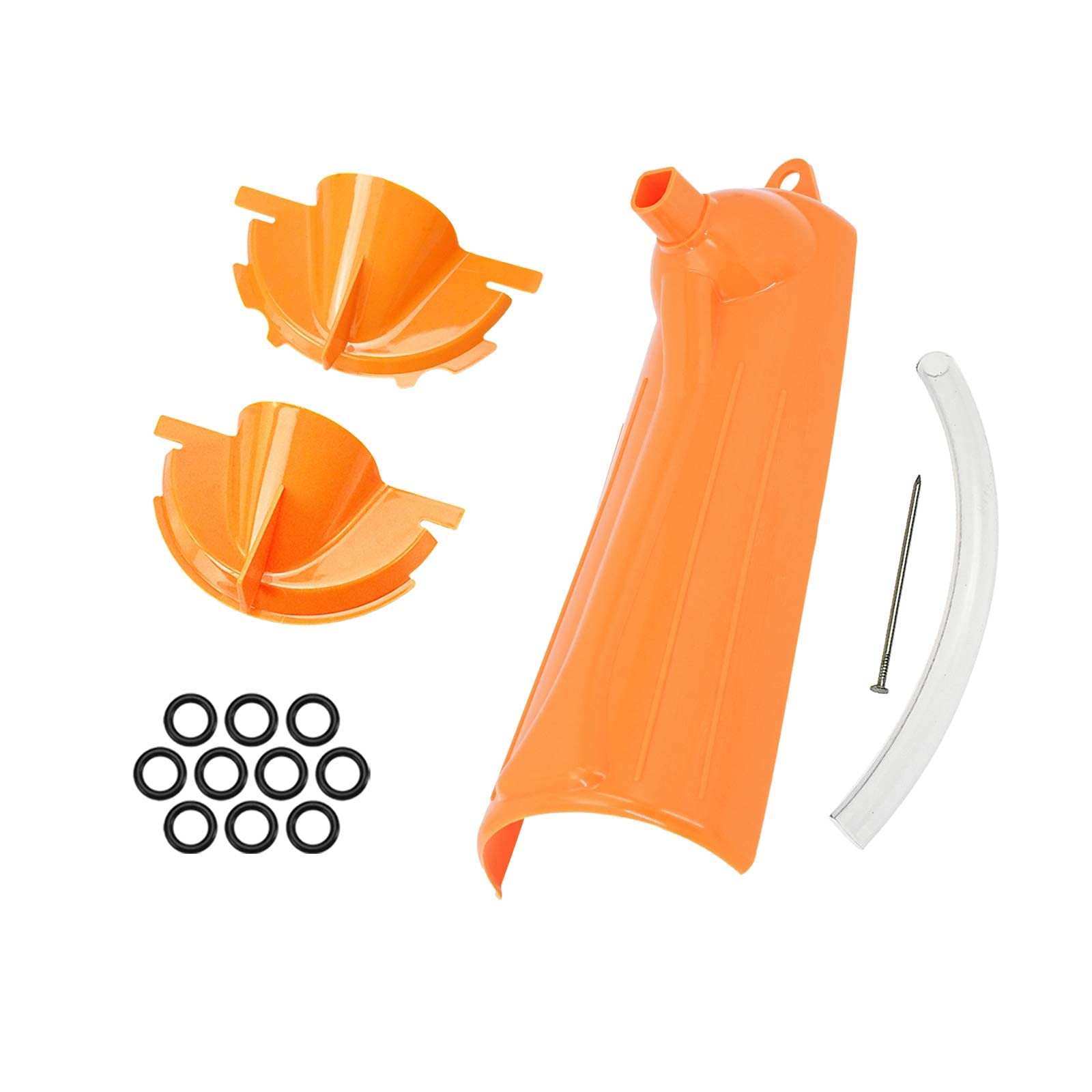 HDBUBALUS Primary Case Ölfülltrichter Tropffreie Ölfilter Trichter Set mit 10 Stück Primärablassstopfen kompatibel mit Harley Orange von HDBUBALUS