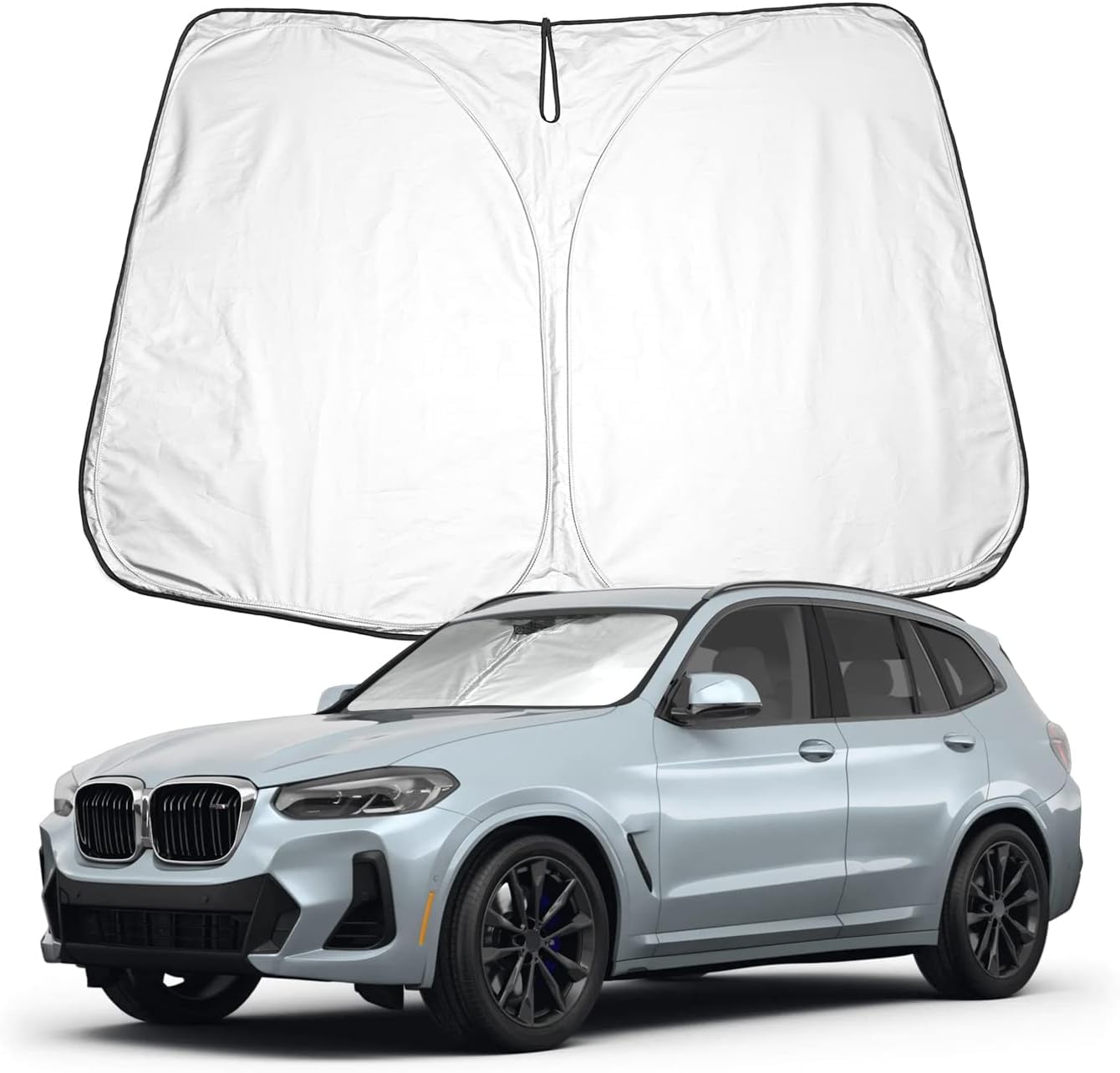 Auto Sonnenschutz, für BMW X3 iX3 G01 2018-2023 UV-Schutz Faltbar Auto Sonnenblende Frontscheibenabdeckung Innen Autozubehör von HDDSAI