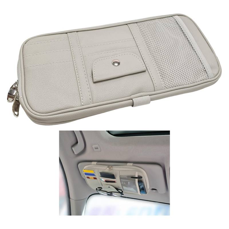 1 Stück Auto-Sonnenblenden-Organizer-Tasche, Auto-Sonnenblenden-Wechselordner, Auto-Multi-Pocket-Id-Aufbewahrungstasche, Auto-Sonnenblenden-Organizer von HDGSAFD