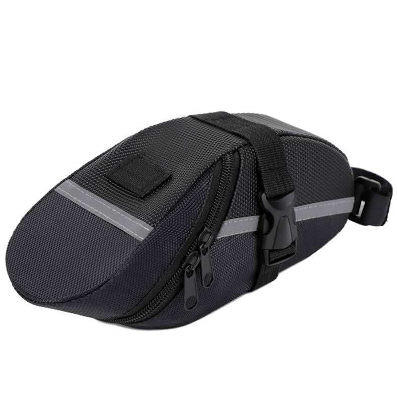 HDGSAFD 1 Stück Fahrradtasche, Fahrradausrüstungstasche, reflektierende Fahrradtasche, tragbare Fahrradtasche, Fahrradsatteltasche, wasserdichte Fahrradtasche, Fahrradzubehör (schwarz) von HDGSAFD